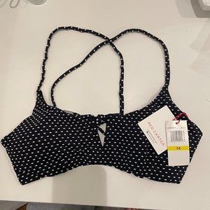 Red Carter Bikini Top Women's Medium NWT